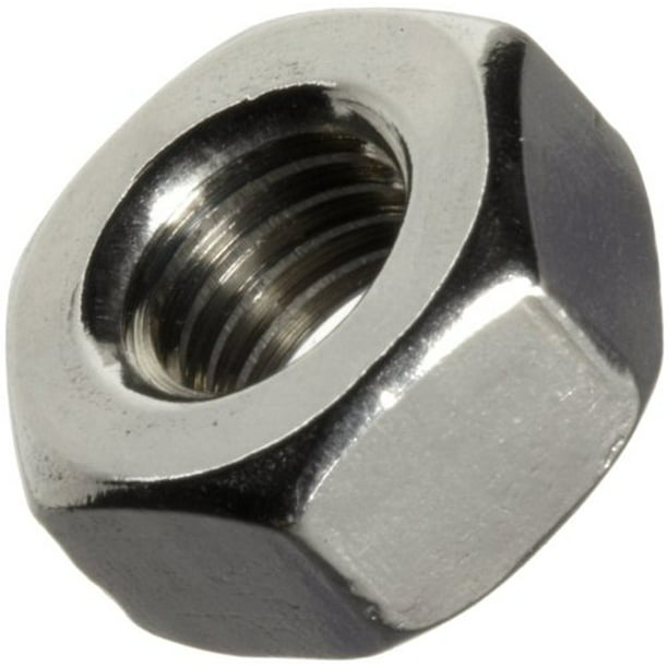 100 pk. 1/4-20 18-8 Silver Plated Finish Stainless Steel Top Lock Nut 